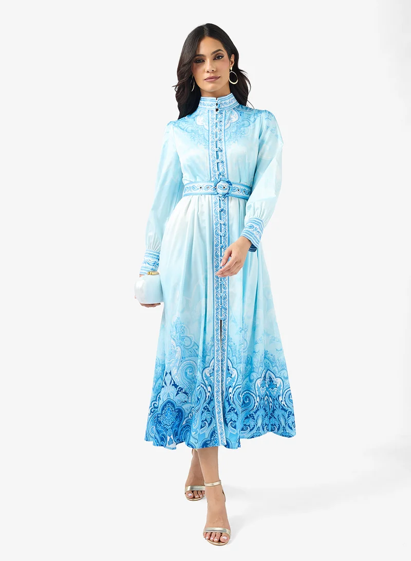 Khizana Abstract Print Dress