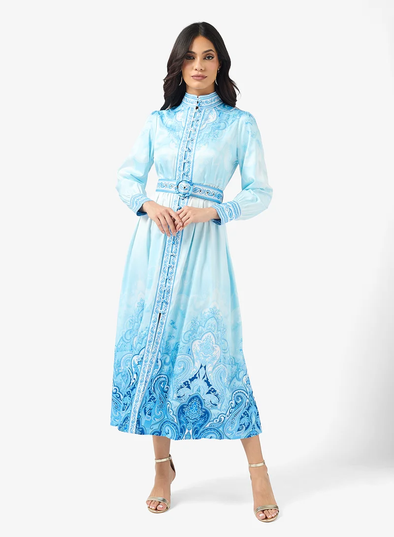 Khizana Abstract Print Dress