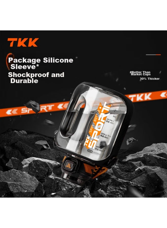 TKK زجاجة مياه رياضية Tkk Dun Duntong، سعة كبيرة، كوب مياه للياقة البدنية، زجاجة مياه تريتان مقاومة لدرجات الحرارة العالية للرجال، كوب خارجي - Image 5