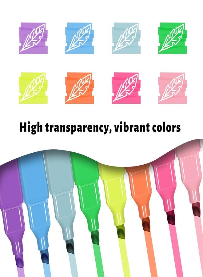 Vitoler Highlighters Assorted Colors,8pcs Chisel Tip Cute Highlighters, Cute High lighters No Bleed for School Office Supplies - Image 2