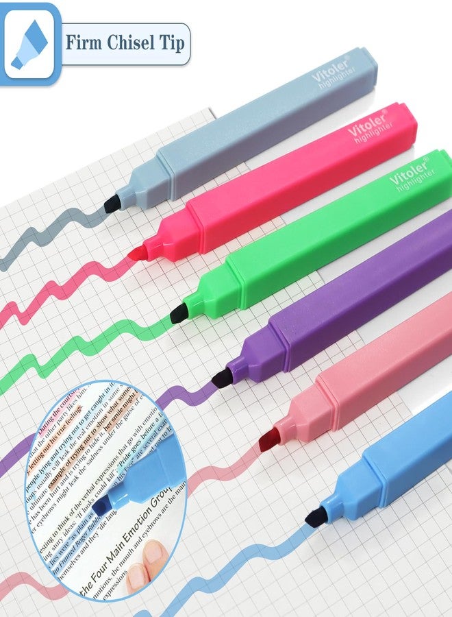 Vitoler Highlighters Assorted Colors,8pcs Chisel Tip Cute Highlighters, Cute High lighters No Bleed for School Office Supplies - Image 4