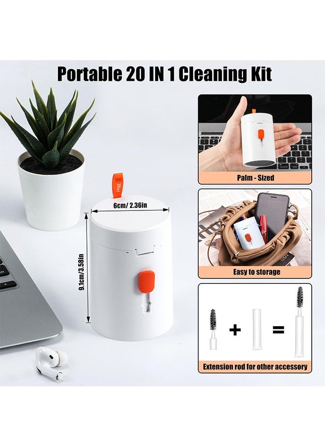 Cleaner Kit For Laptop Phone Screen , Computer Keyboard Brush Cleaning Spray, 20-In-1 Electronic Device Clean Tool For Camera Pc Monitor Earbud Tv Tablet Car Screens