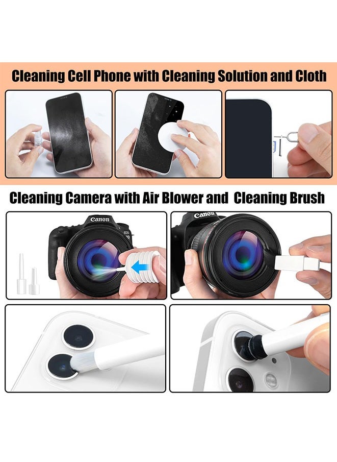 Cleaner Kit For Laptop Phone Screen , Computer Keyboard Brush Cleaning Spray, 20-In-1 Electronic Device Clean Tool For Camera Pc Monitor Earbud Tv Tablet Car Screens