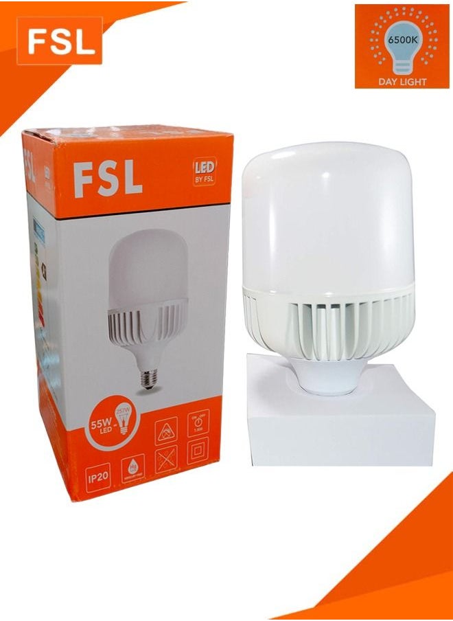 FSL E27 LED Bulb 55W White 2 Pcs  - Image 1