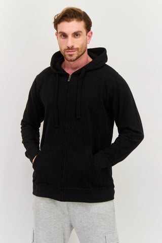 Men Hooded Plain Long Sleeves Sweatshirt, Black - pzsku/Z2A14021D03C66E2E977EZ/45/1746202016/232df094-dbe7-4905-a716-0768546ad3ef