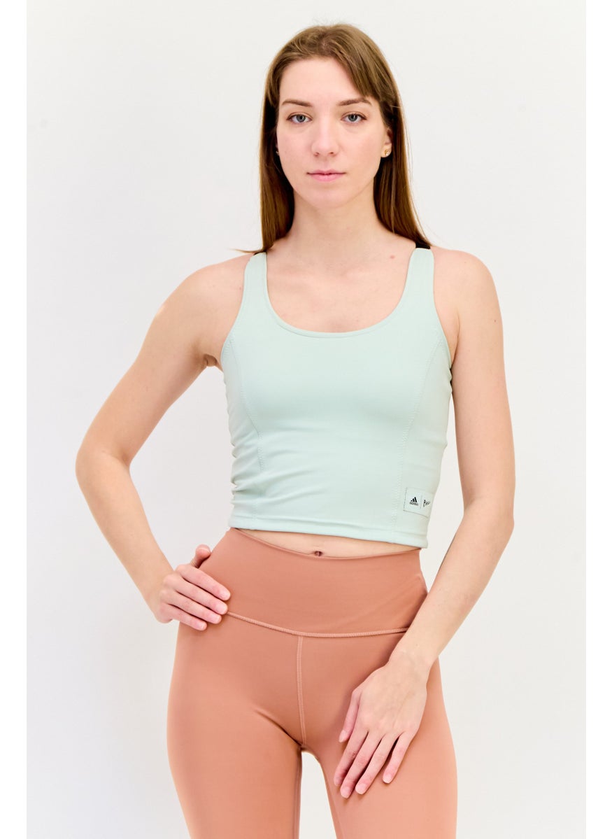 Adidas Adidas x Parley Women Brand Logo Non-Padded Top, Light Green  - Image 1