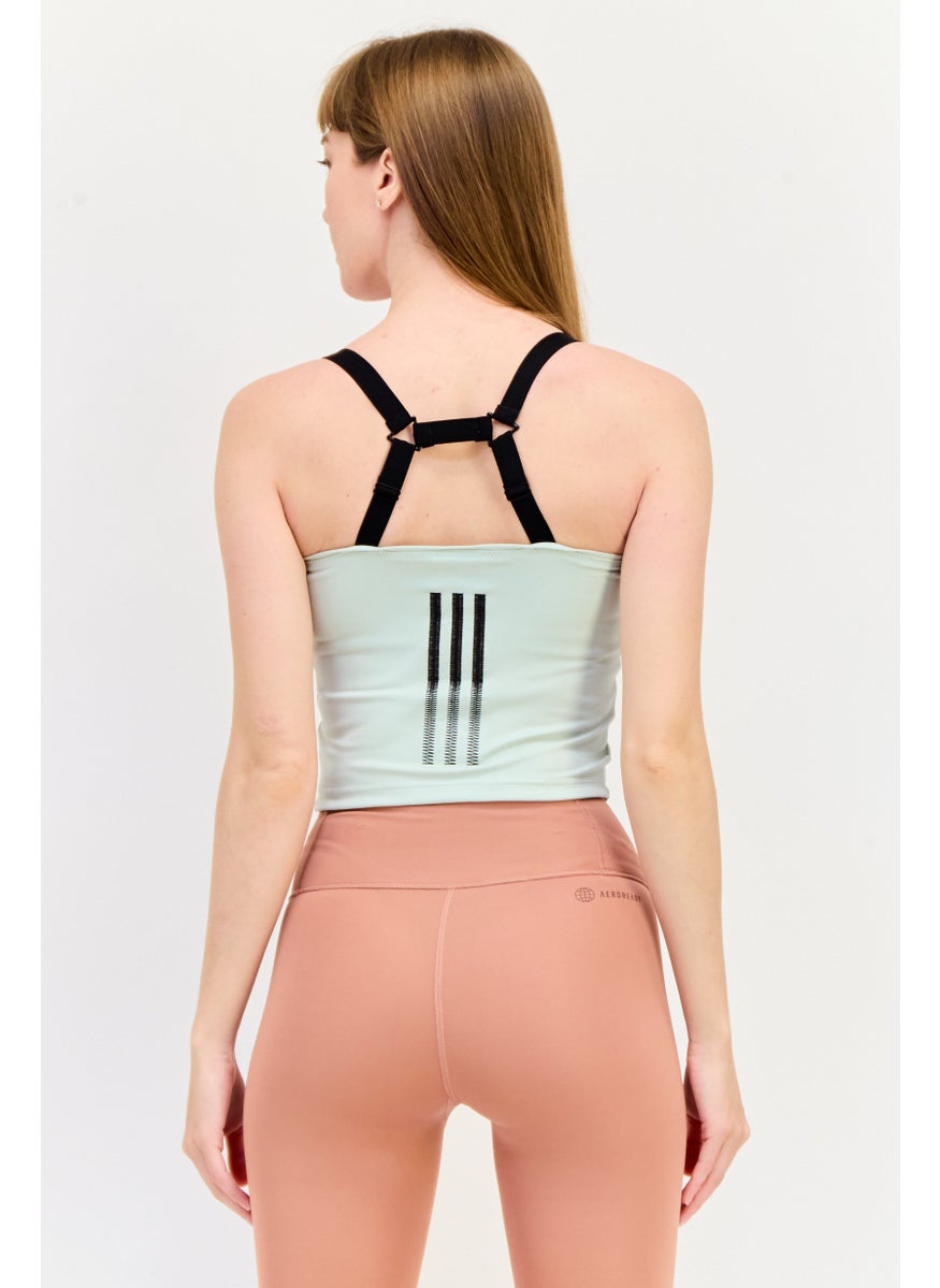 Adidas Adidas x Parley Women Brand Logo Non-Padded Top, Light Green  - Image 3