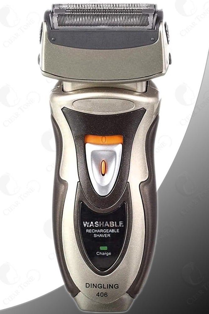 دينجلينج ماكينة تشذيب RSCW-406 قابلة لإعادة الشحن والغسل، مزودة بشفرات عائمة ثلاثية الأبعاد - لحلاقة دقيقة | ماكينة تشذيب الشارب المنبثقة | للاستخدام الجاف أو الرطب | محرك هادئ  - Image 1