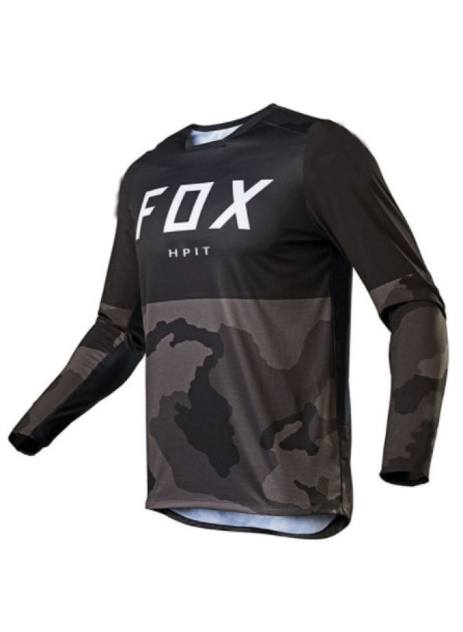 Summer Fox Print Downhill Suit Bicycle Riding Wear Breathable Long Sleeve Men's Off-road Motorcycle Racing Suit