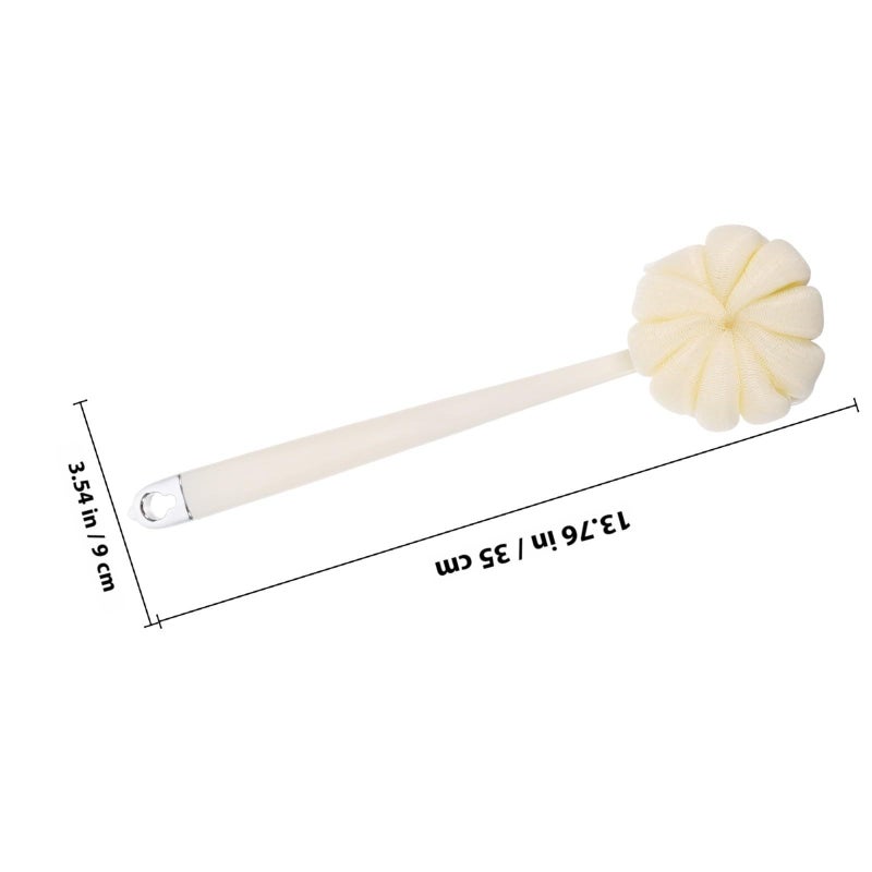 Long Handle Double Sided Bath Brush for Exfoliation and Back Cleansing with Soft Bristles - Image 3