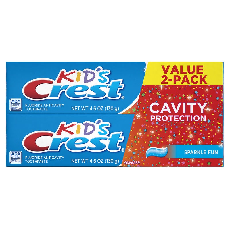 Crest Kid's Cavity Protection Toothpaste for Kids (children and toddlers 2+), Sparkle Fun Flavor, 4.6 Ounce (Pack of 2) - Image 1