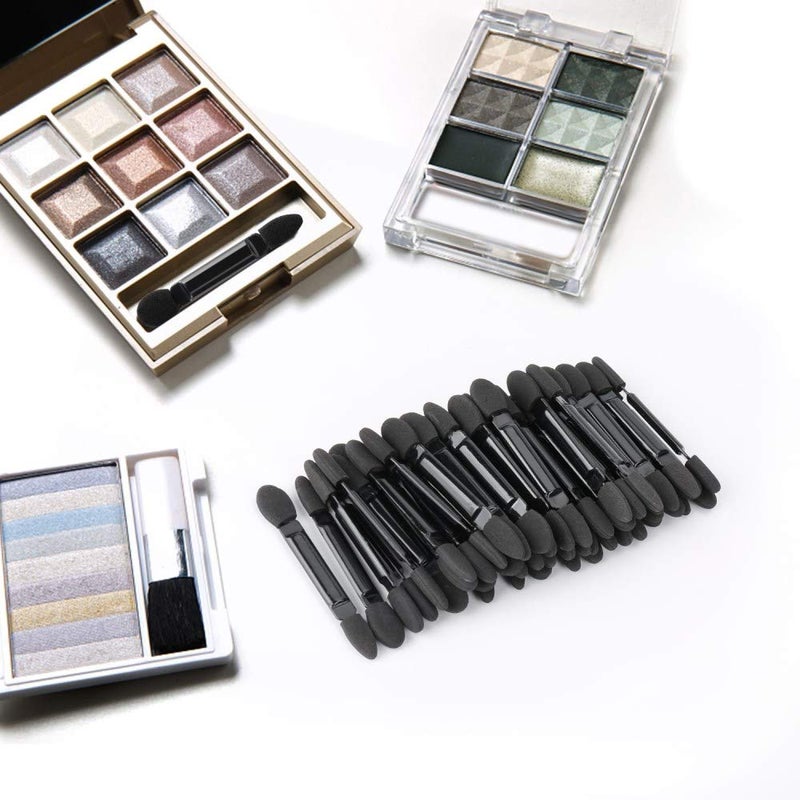 TygoMall Professional Double Head Eyeshadow Brushes Cosmetic Tool 50 Pcs Disposable Dual Sides Eyeshadow Sponge Brushes Makeup Applicator, (Size: 2.44 inch, Color: Black) - Image 5