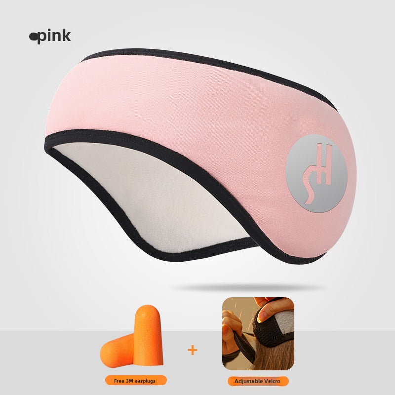 Winter Velvet Adjustable Earmuffs for Women Pink (Velcro + earplugs) DEZ26