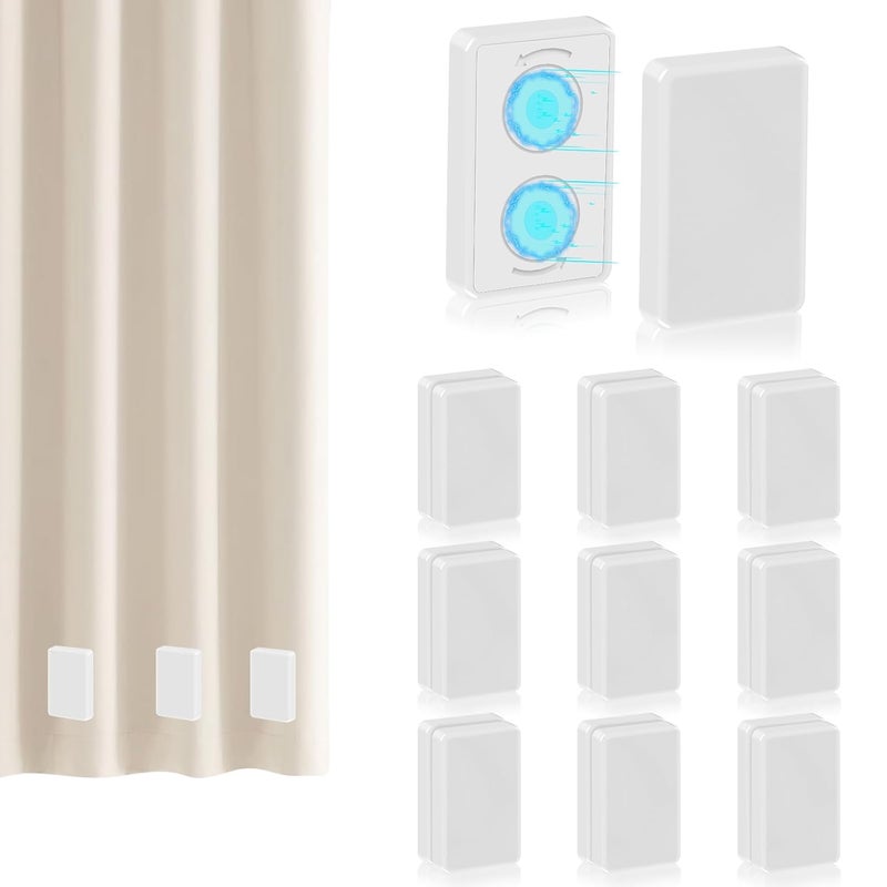 ANGAR 18pcs Outdoor Curtain Weights, Waterproof Magnetic Curtain Weights, Heavy Drapery Weights Bottom, Weighted Magnets for Heavy Wind, Shower Curtain, Garden Flag, Tablecloth (White) - Image 1