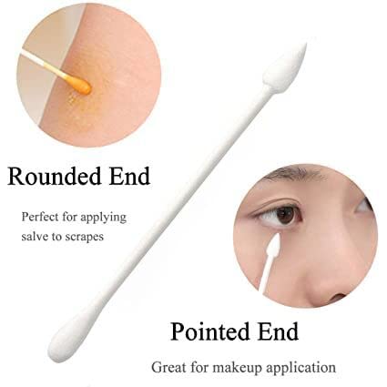 Sppry Cotton Swabs - Individually Wrapped Double Tipped Paper Sticks for Ear, Make-up, 100 Count (White, Round/Pointed End) - Image 4