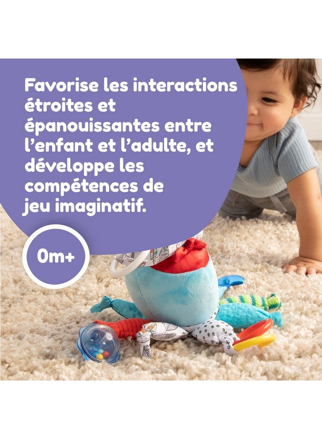 Lamaze Captain Calamari Clip On Car Seat And Stroller Toy - Soft Baby Hanging Toys - Baby Crinkle Toys With High Contrast Colors - Baby Travel Toys Ages 0 Months And Up - Image 2