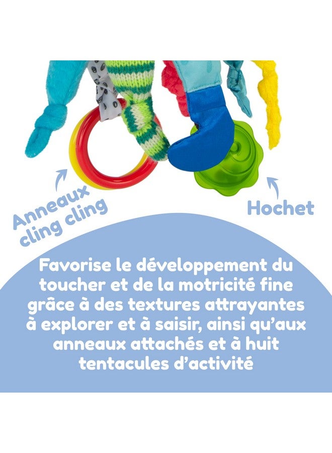 Lamaze Captain Calamari Clip On Car Seat And Stroller Toy - Soft Baby Hanging Toys - Baby Crinkle Toys With High Contrast Colors - Baby Travel Toys Ages 0 Months And Up - Image 3