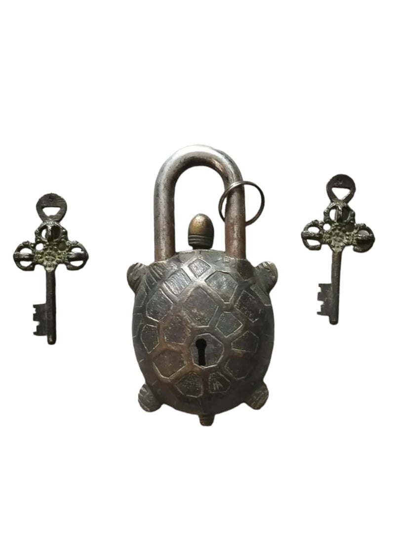Sara International Robin Export Functional Antique Finishing Beautiful Tortoise Padlocks with Two Keys  - Image 4