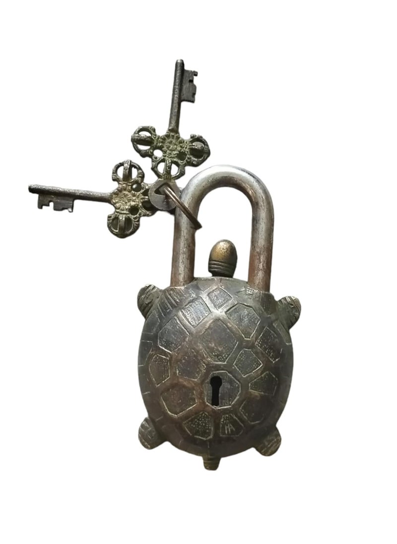 Sara International Robin Export Functional Antique Finishing Beautiful Tortoise Padlocks with Two Keys  - Image 3