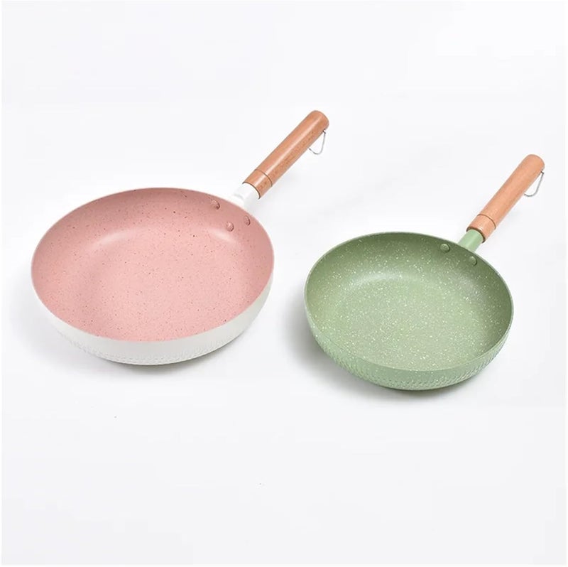 20-24cm Frying Pan Non Stick Ceramic Coating Egg Milk Pot Kitchen Cookware Induction Cooker Gas(WHITE,24CM) - Image 5