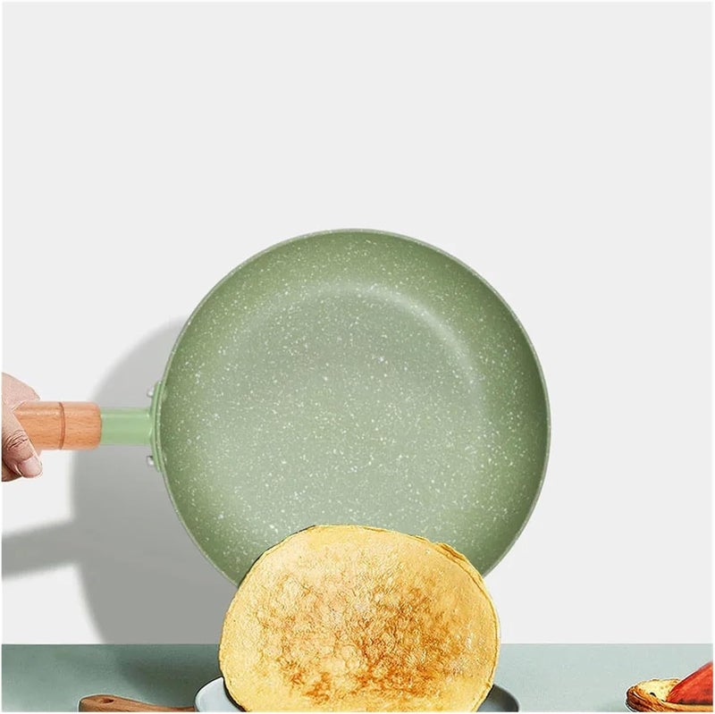 20-24cm Frying Pan Non Stick Ceramic Coating Egg Milk Pot Kitchen Cookware Induction Cooker Gas(WHITE,24CM) - Image 2