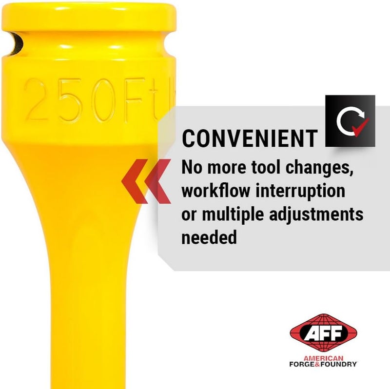 AFF Torque Limiting Extension, 3/4" Drive, 250 ft/lbs, Yellow, 40307 - Image 4