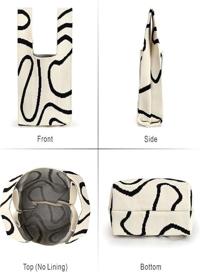 DAONPHARI Cartoon Knitted Bag for Women | Handmade Crochet Design | Lightweight Handbag | 20 * 10 * 36 cm | Cute & Eye-Catching Patterns | Wrist Handbag | Polyester - Image 2