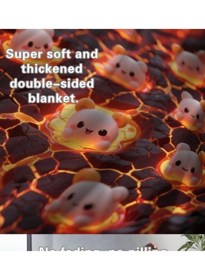 عام بطانية رقيقة من الفانيلا (حرارة ومريحة، ومناسبة للنوم واستخدام اللعبة والغبار والرمل) 150 سم * 200 سم - 355 - Image 5