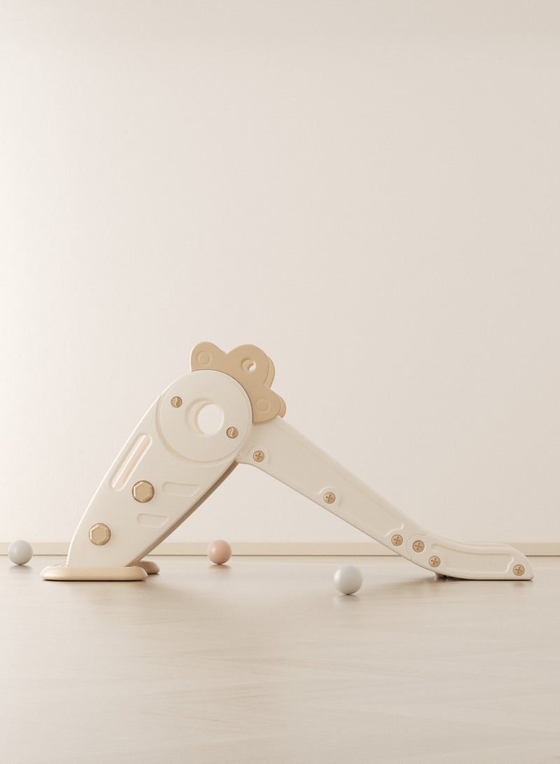 فول جوي زحليقه اطفال 2 في 1 شريحة مع طوق كرة السلة، زحليقه قابلة للطي للأطفال الصغار الأولاد والبنات المتسلقين، ألعاب داخلية وخارجية - Image 4