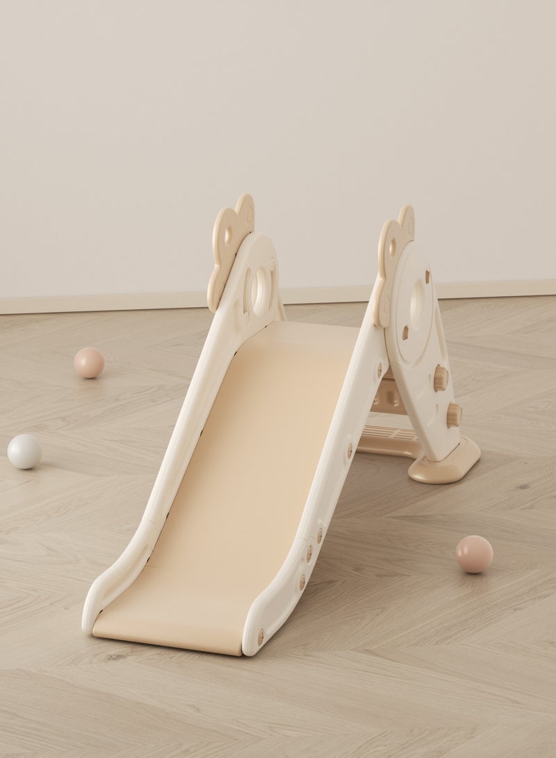 فول جوي زحليقه اطفال 2 في 1 شريحة مع طوق كرة السلة، زحليقه قابلة للطي للأطفال الصغار الأولاد والبنات المتسلقين، ألعاب داخلية وخارجية - Image 3