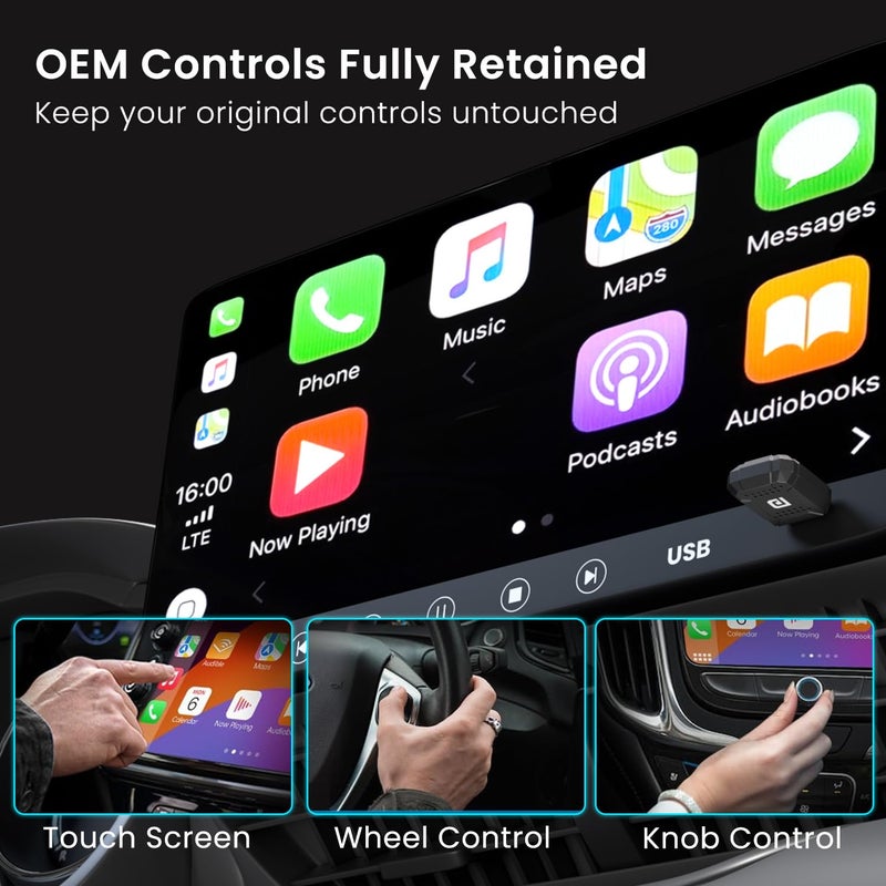 Portronics تune لايت، جهاز استقبال لاسلكي 2 في 1 CarPlay/Android Auto، يحول السلكي إلى لاسلكي، توصيل وتشغيل، فقط للسيارات المزودة بنظام Android Auto/CarPlay السلكي المثبت من المصنع، Android 12+ و iOS 15+ - Image 5
