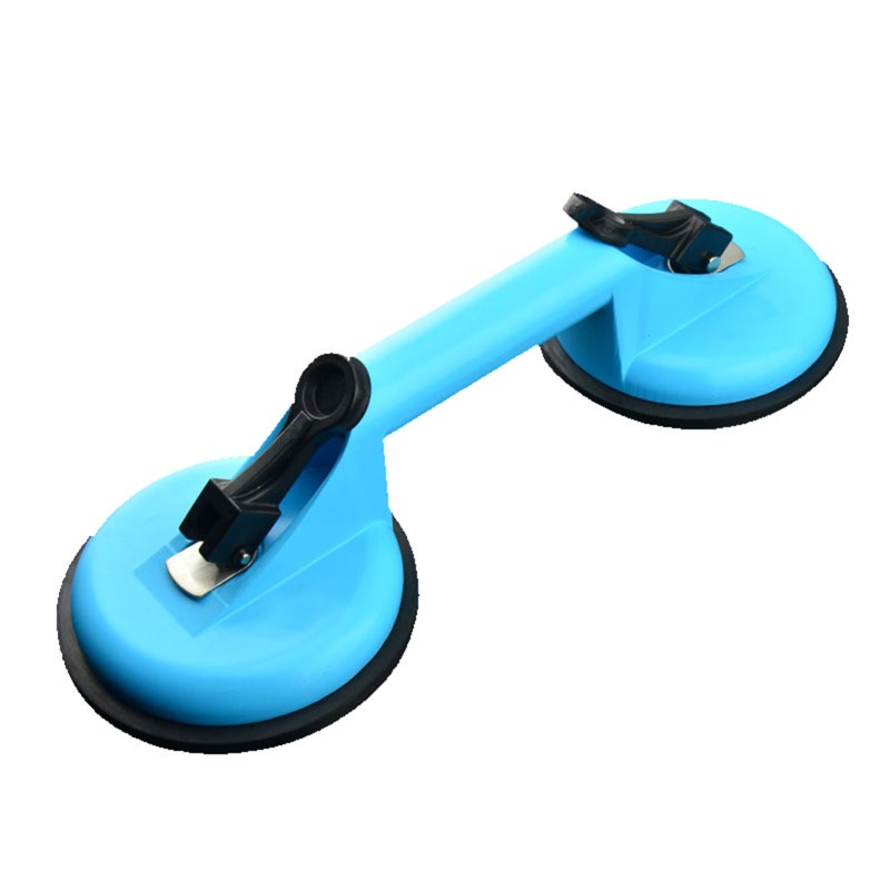 Glass Suction Cup Blue Type 2 Heavy Duty with Large Rubber Pad - Strong Suction Lifter for Smooth Tile Glass - Image 1