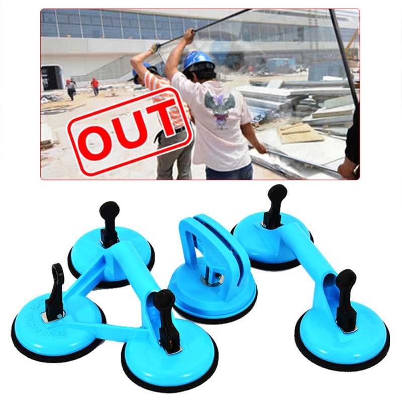 Glass Suction Cup Blue Type 2 Heavy Duty with Large Rubber Pad - Strong Suction Lifter for Smooth Tile Glass - Image 3