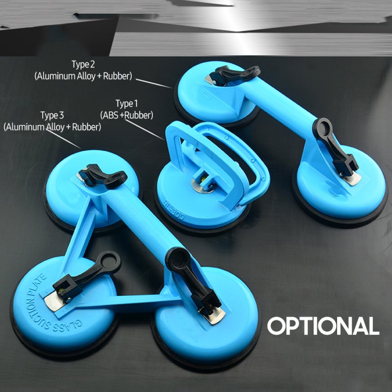 Glass Suction Cup Blue Type 2 Heavy Duty with Large Rubber Pad - Strong Suction Lifter for Smooth Tile Glass - Image 2