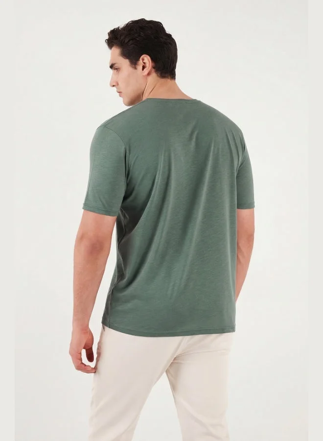 Buratti  Buratti Cotton Crew Neck Basic T-Shirt Men's T-SHIRT 59020001 for Men | Best Price UAE
