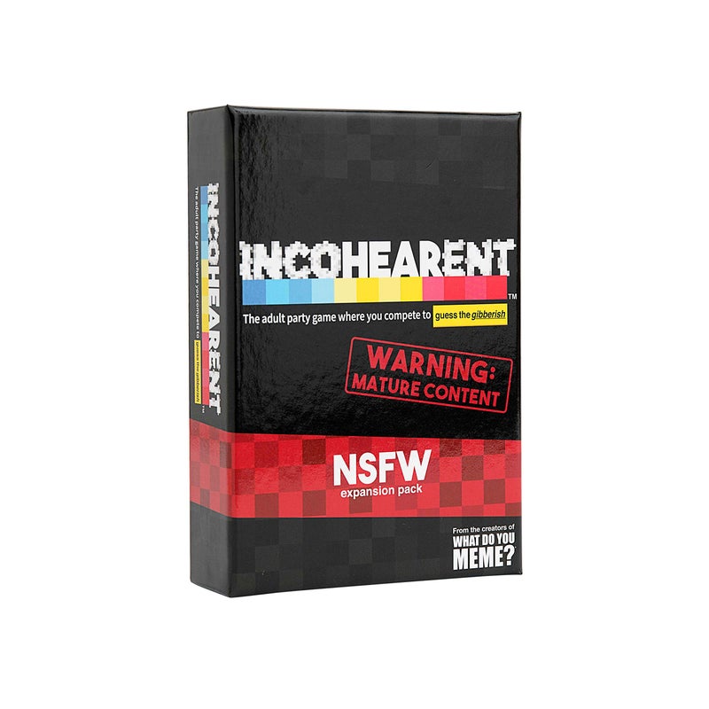 WHAT DO YOU MEME? Incohearent Expansion Pack NSFW Edition by Relatable, Designed to Add On to Incohearent Core Game, Funny Card Game for Adults, Good for Party Games, Includes 180 Cards - Image 1
