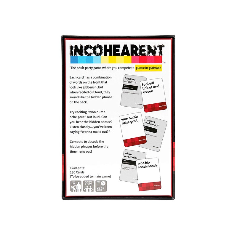 WHAT DO YOU MEME? Incohearent Expansion Pack NSFW Edition by Relatable, Designed to Add On to Incohearent Core Game, Funny Card Game for Adults, Good for Party Games, Includes 180 Cards - Image 4