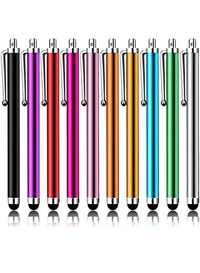 LIBERRWAY Stylus Pens for Touch Screens, LIBERRWAY Pen 10 Pack of Pink Purple Black Green Silver Universal Screen Capacitive Compatible with Kindle ipad iPhone Samsung - Image 1