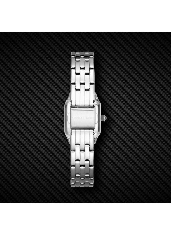 KENNETH SCOTT Women's Analog Display Watch With Silver Stainless Steel Strap - K25512-SBSW  - Image 5