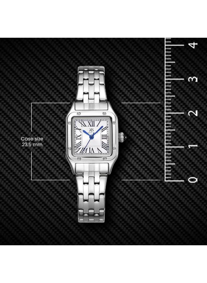Kenneth Scott White Women's Stainless Steel Analog Watch K25512-SBSW - 23.5 mm for Women | Best Price UAE