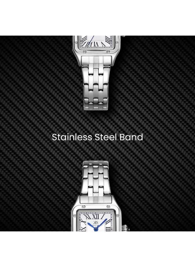 Kenneth Scott White Women's Stainless Steel Analog Watch K25512-SBSW - 23.5 mm for Women | Best Price UAE