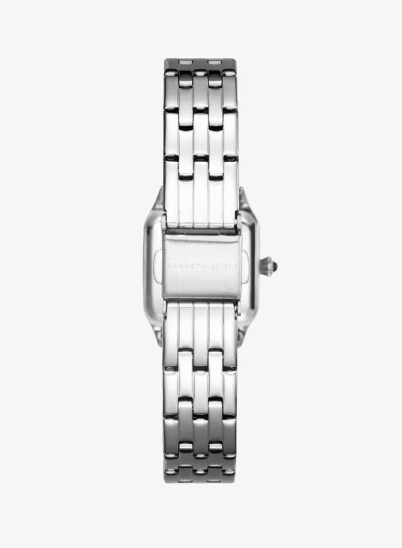 Kenneth Scott White Women's Stainless Steel Analog Watch K25512-SBSW - 23.5 mm for Women | Best Price UAE