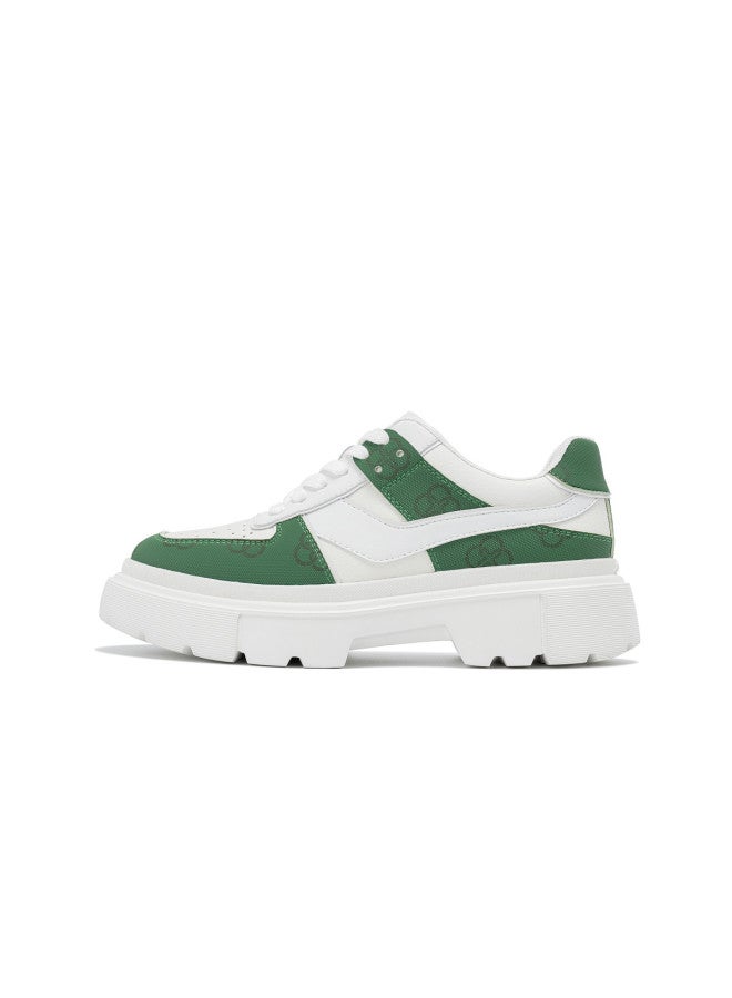 AOKANG Sports Leather Shoes】 Women's Spring Sports Leather Shoes, Fashionable Color-blocking Casual Sneakers With Cushioning And Comfort - Image 5