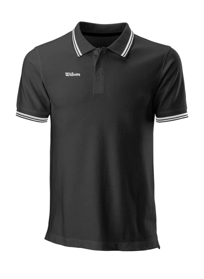 ويلسون بولو تنس رجالي TEAM II قطن - أسود