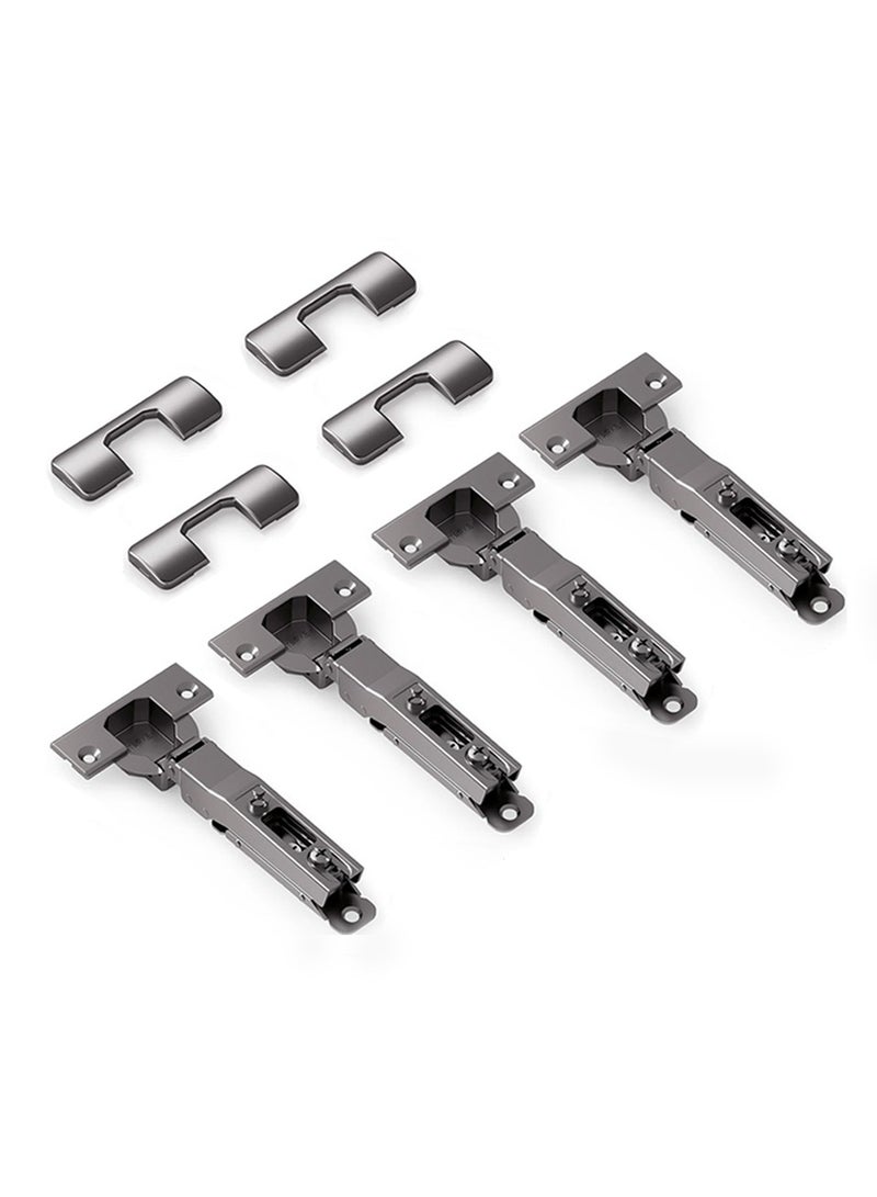 STARKE Full Overlay Soft Close Cabinet Hinge-Black Electroplated, 95 Degree Opening Angle, 16-25mm Application, Strong Hydraulic System-Complete with Screws Pack of 4  - Image 1