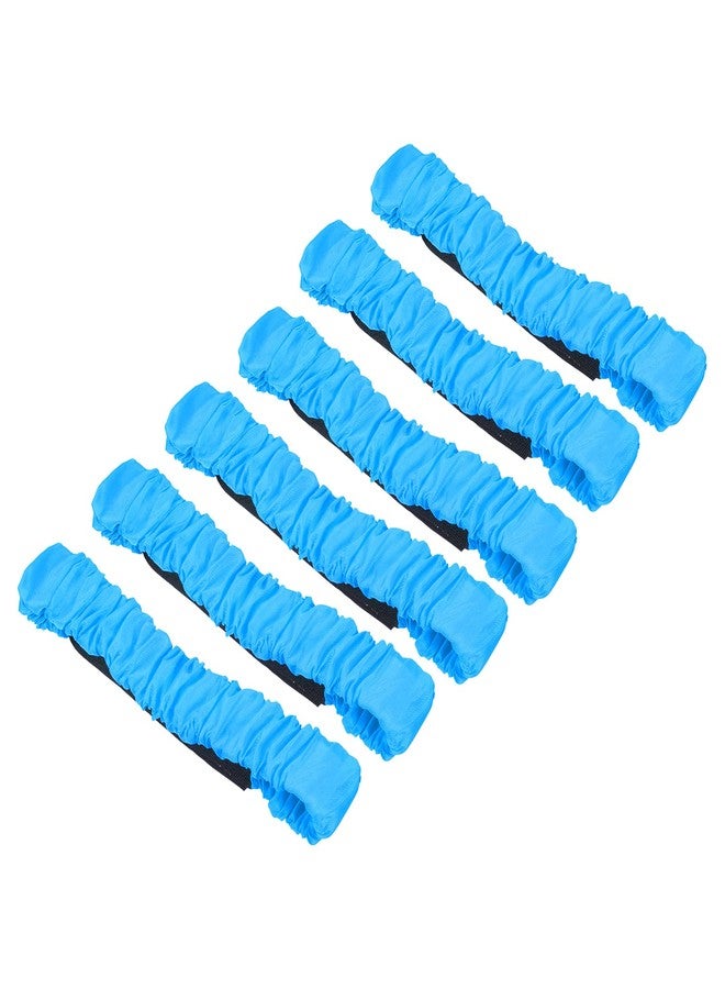PATIKIL 3 Legged Race Bands, 6 Pack Elastic Tie for Outdoor Birthday Party Field Day Carnival Relay Game, Blue - Image 1