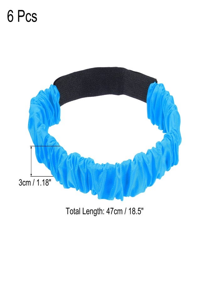 PATIKIL 3 Legged Race Bands, 6 Pack Elastic Tie for Outdoor Birthday Party Field Day Carnival Relay Game, Blue - Image 2