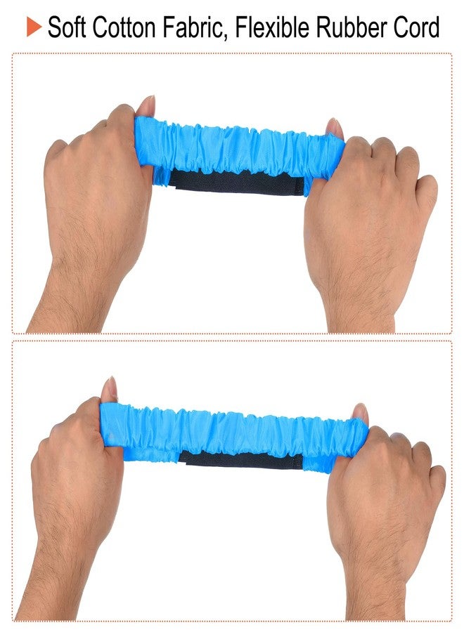 PATIKIL 3 Legged Race Bands, 6 Pack Elastic Tie for Outdoor Birthday Party Field Day Carnival Relay Game, Blue - Image 4