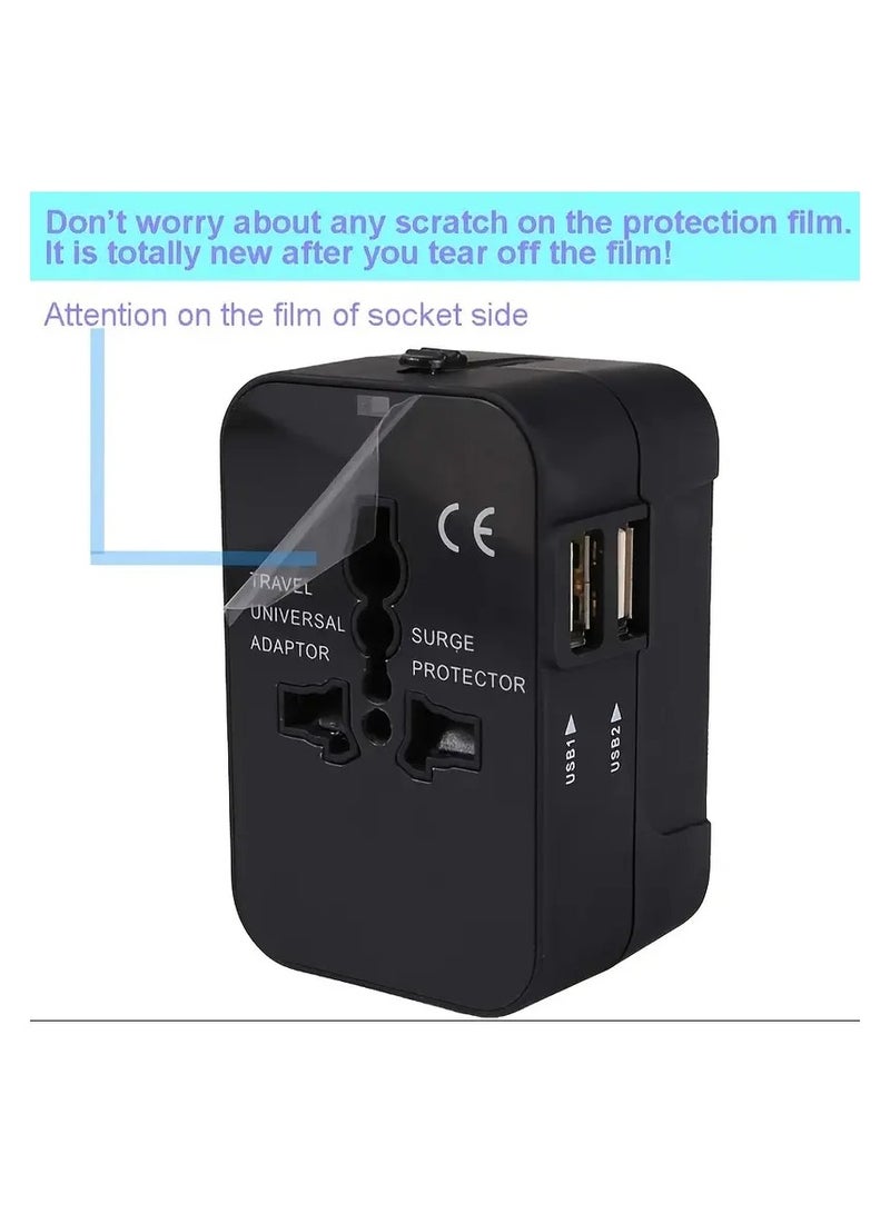 Travel Charger with Dual USB Charging Ports, 2 USB Charger, World All In One Universal Travel Charger, Wall Charger AC Power Plug Adapter, USA EU UK AUS Converter Adapter, USB Charger, Travel Adapter  - Image 5