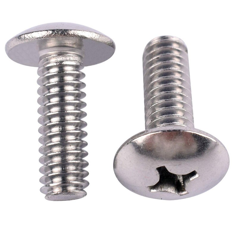 KOSJETHAS Store براغي ماكينة رأس ترس بحجم 1/4-20 x 1-1/2"، فولاذ مقاوم للصدأ 304 18-8، خيط ماكينة كامل UNC، تشطيب لامع، كمية 20 قطعة - Image 1